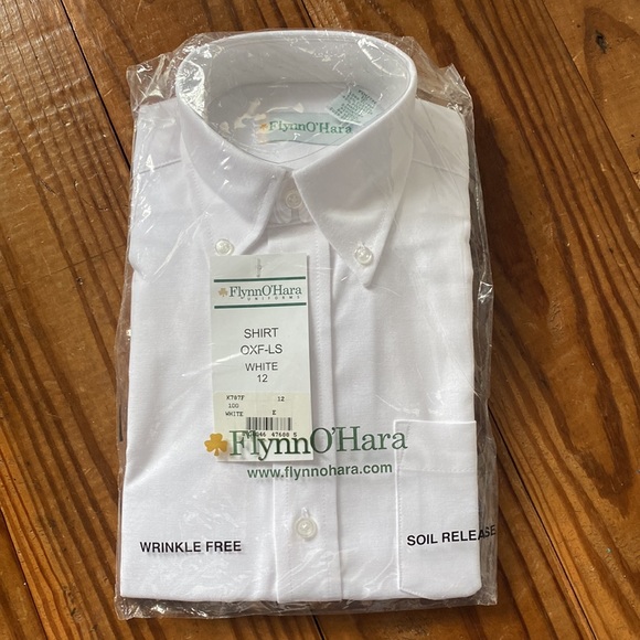 FlynnO’Hara Uniforms Shirts & Tops Flynnohara Uniforms White Button